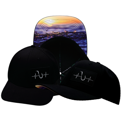 Fishing - 6 Panel - Black - Laser Mesh (Unisex)