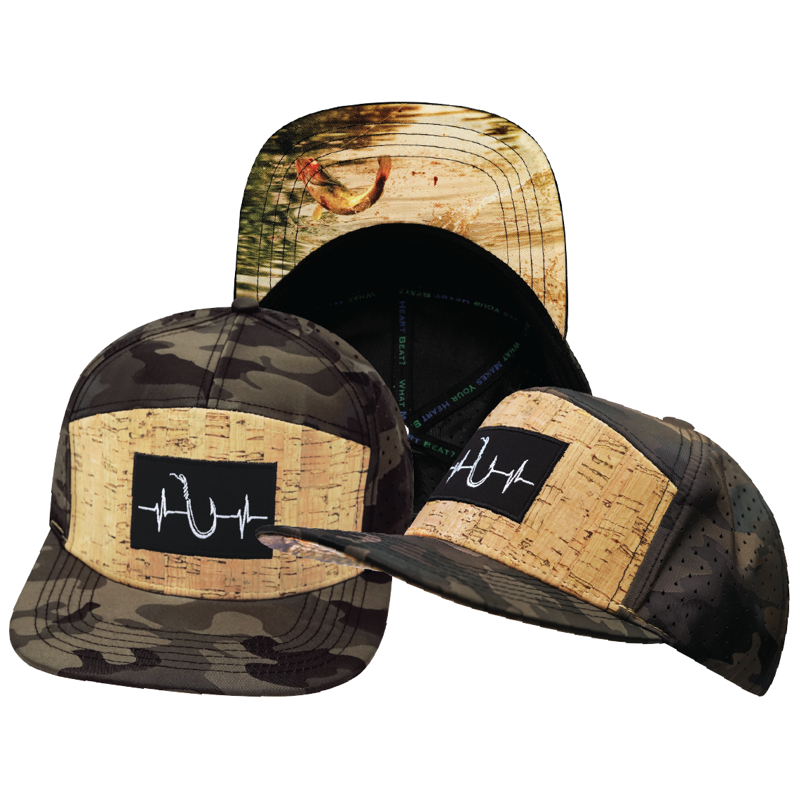Fishing - 7 Panel - Cork - Tan Camo - Laser Mesh (Unisex)