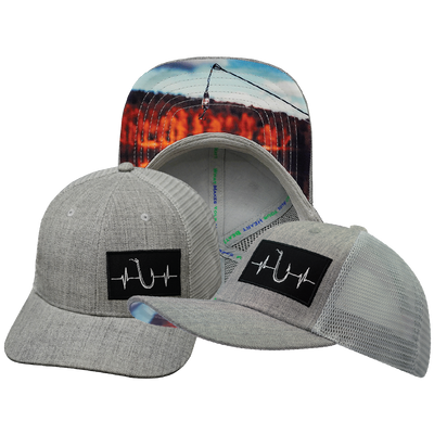 Fishing - 6 Panel - Heather Gray / Gray - Trucker Mesh (Unisex)