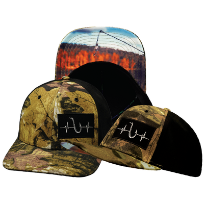 Fishing - 6 Panel - Maple Leaf Camo / Black - Laser Mesh (Unisex)