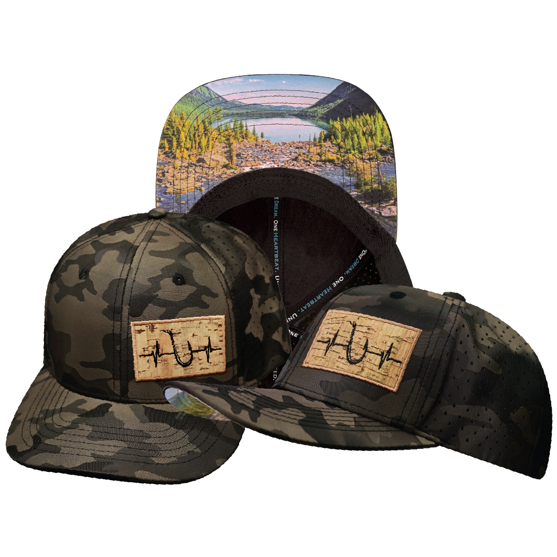 Fishing - 6 Panel - Tan Camo - Laser Mesh (Unisex)