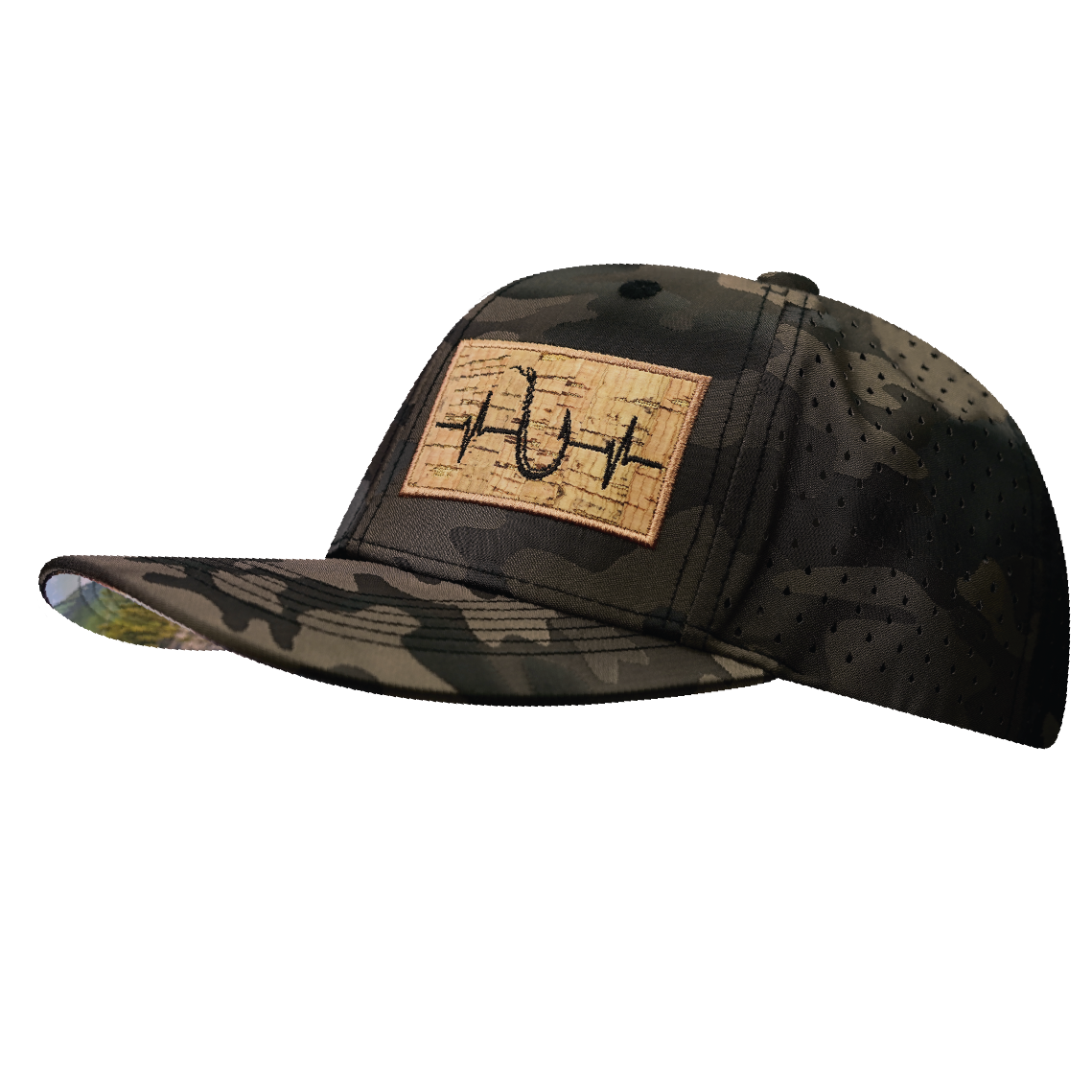 Fishing - 6 Panel - Tan Camo - Laser Mesh (Unisex)