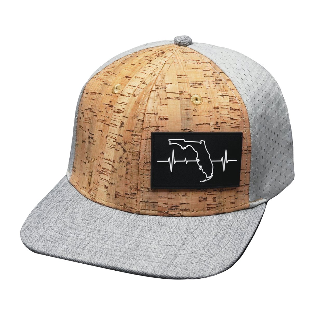 Florida - 6 Panel - Cork - Heather Gray - Fabric Back (Unisex)
