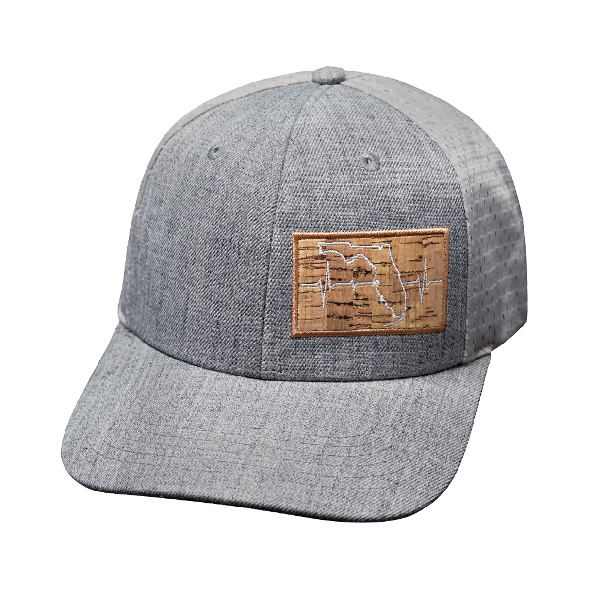 Florida - 6 Panel - Heather Gray / Gray - Fabric Back (Unisex)