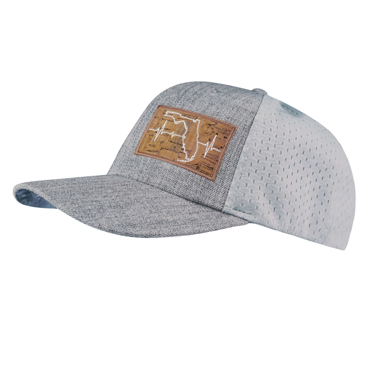 Florida - 6 Panel - Heather Gray / Gray - Fabric Back (Unisex)