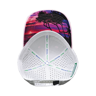Florida - 6 Panel - Shallow Fit - Pony Tail - Pink / White - Laser Mesh (Unisex)