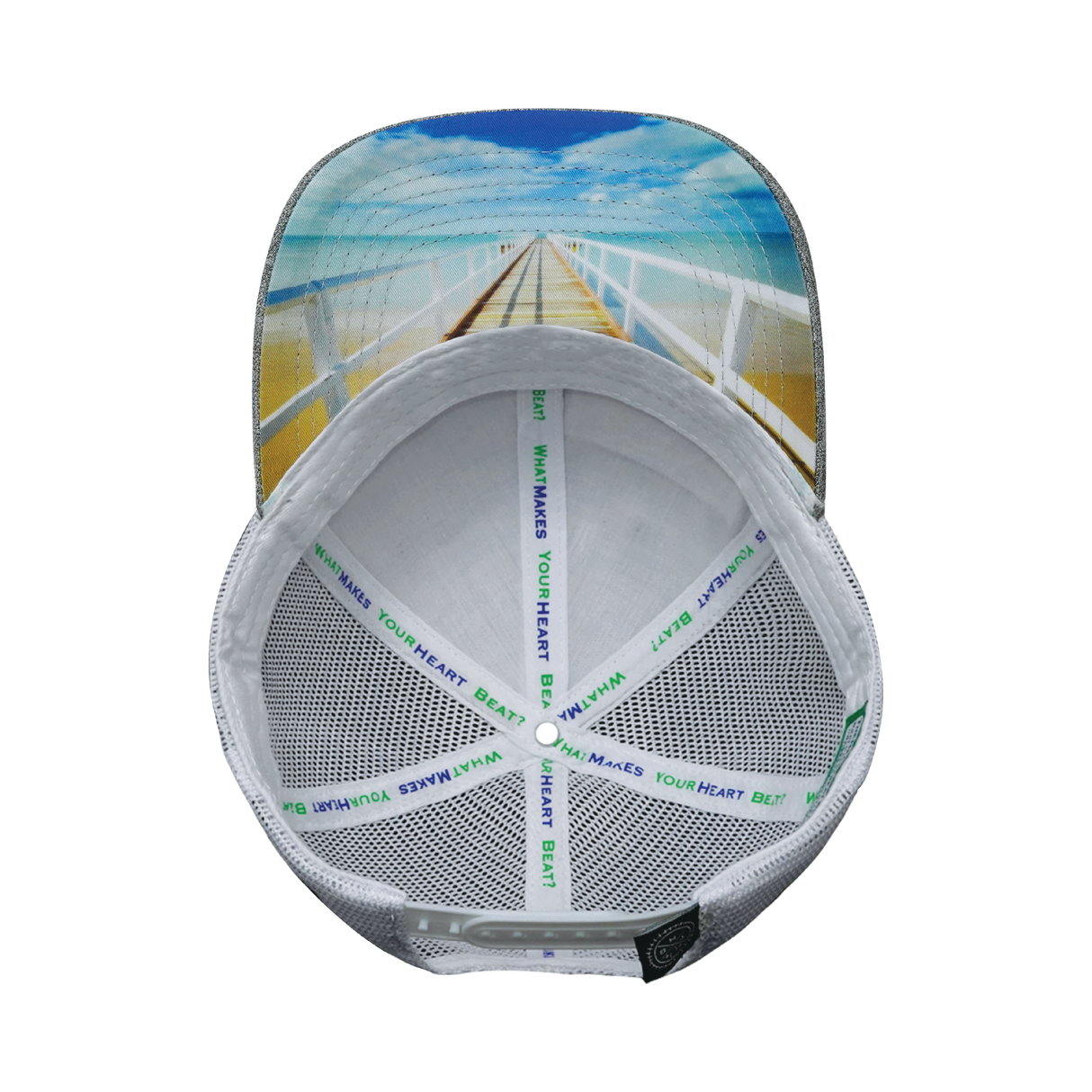 Florida - 6 Panel - Shallow Fit - Heather Gray / White - Trucker Mesh (Unisex)