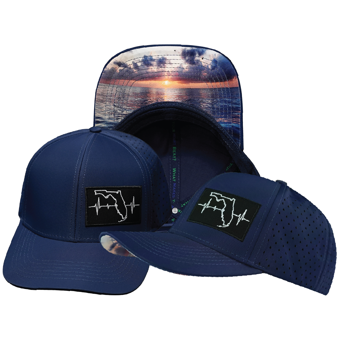 Florida - 6 Panel - Dark Blue - Laser Mesh (Unisex)
