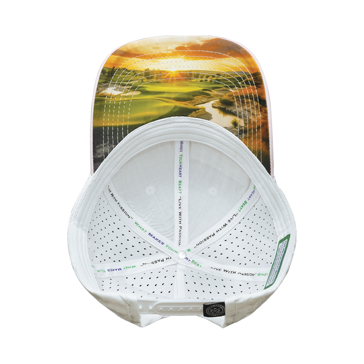 Golf - 6 Panel - Shallow Fit - Pony Tail - Light Pink / White - Laser Mesh (Unisex)