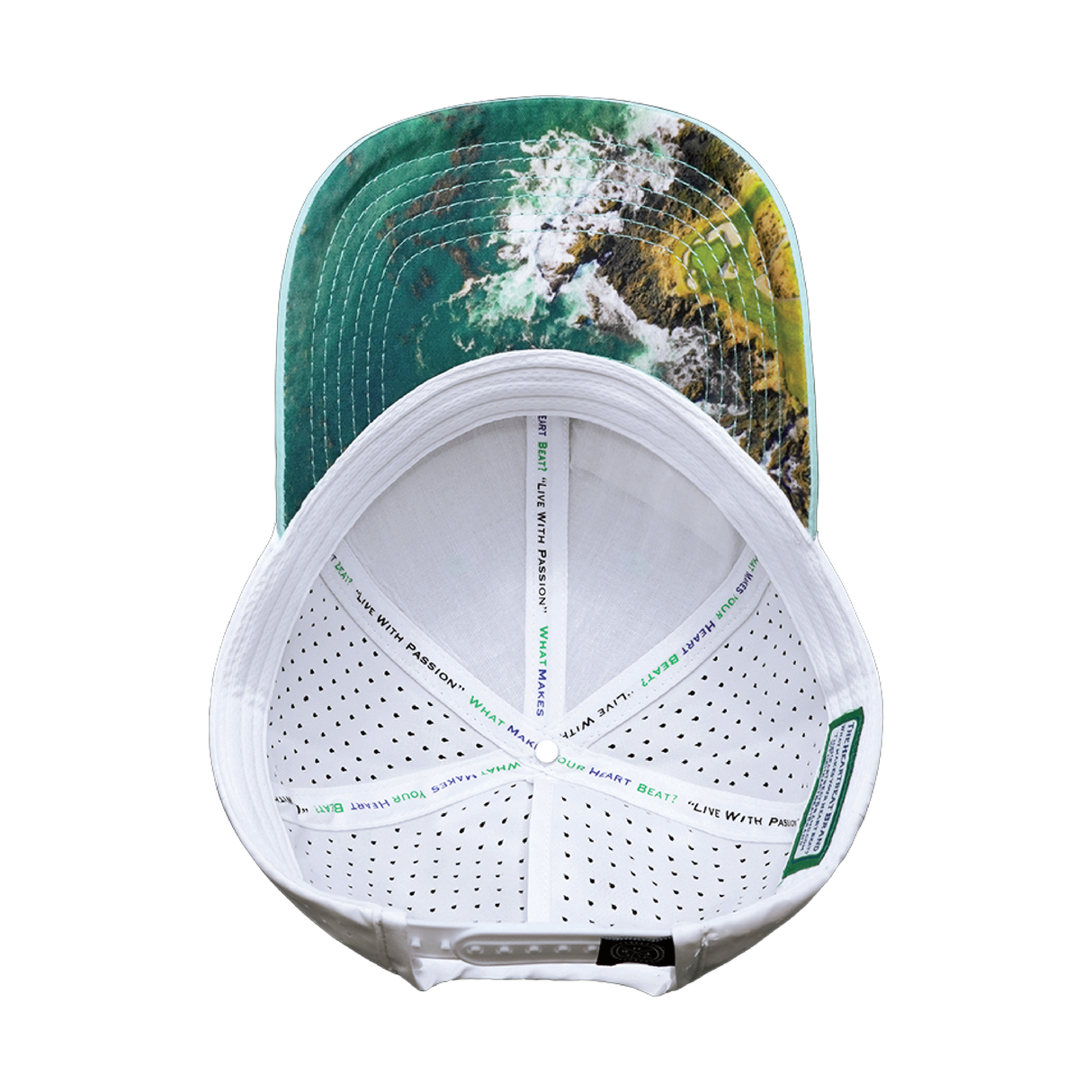 Golf - 6 Panel - Shallow Fit - Pony Tail - Mint Green / White - Laser Mesh (Unisex)