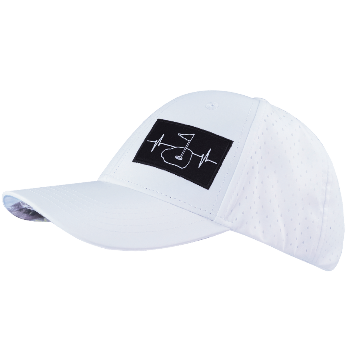 Golf - 6 Panel - Shallow Fit - Pony Tail - White - Laser Mesh (Unisex)