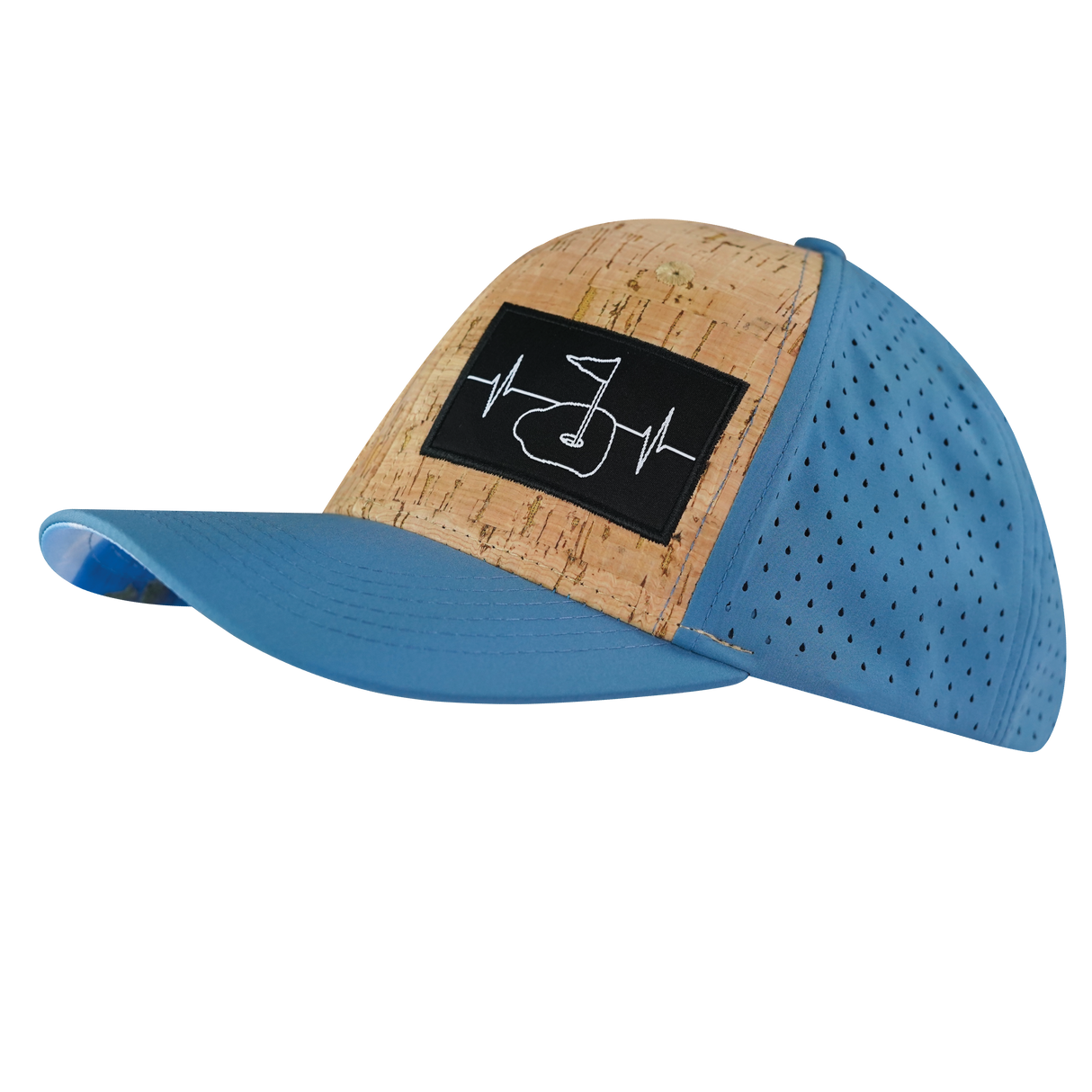 Golf - 6 Panel - Cork - Slate Blue - Laser Mesh (Unisex)