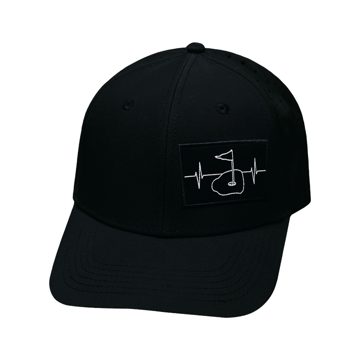 Golf - 6 Panel - Black - Laser Mesh (Unisex)