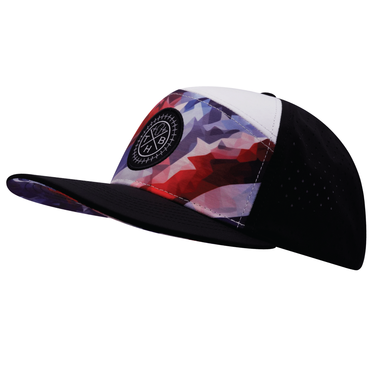 THB - 7 Panel - Geo Flag - Black / White - Laser Mesh (Unisex)