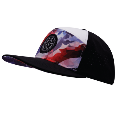 THB - 7 Panel - Geo Flag - Black / White - Laser Mesh (Unisex)