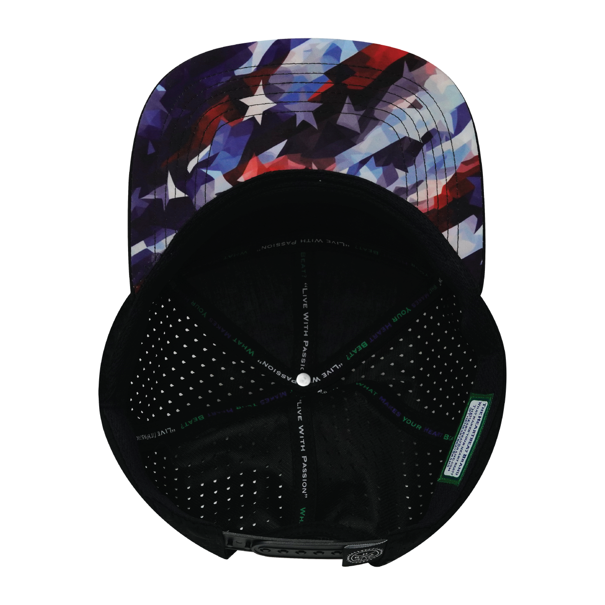 **YOUTH** THB - 7 Panel - Geo Flag - Black / White - Laser Mesh (Unisex)