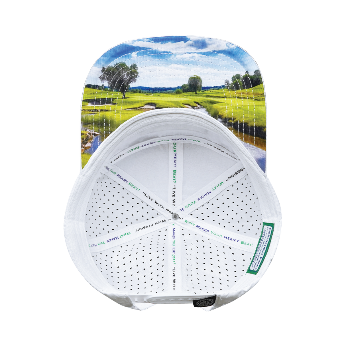 Golf - 7 Panel - White Camo - Laser Mesh (Unisex)