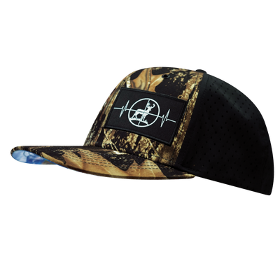 Hunting - 6 Panel - Natural Tree Camo / Black - Laser Mesh (Unisex)