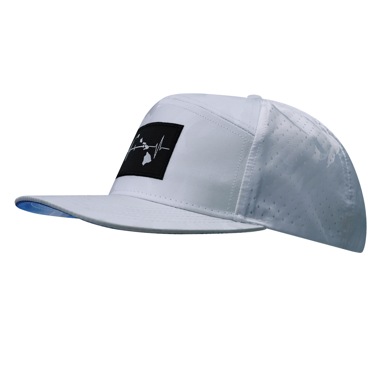 Hawaii - 7 Panel - White Camo - Laser Mesh (Unisex)