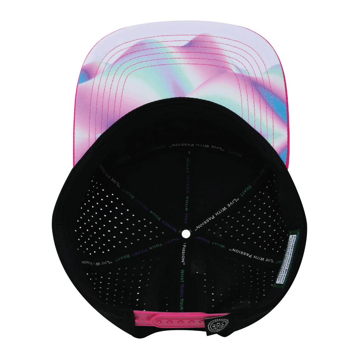 **YOUTH** THB - 7 Panel - Holograph - Neon Pink / Neon Blue / Black - Laser Mesh (Unisex)