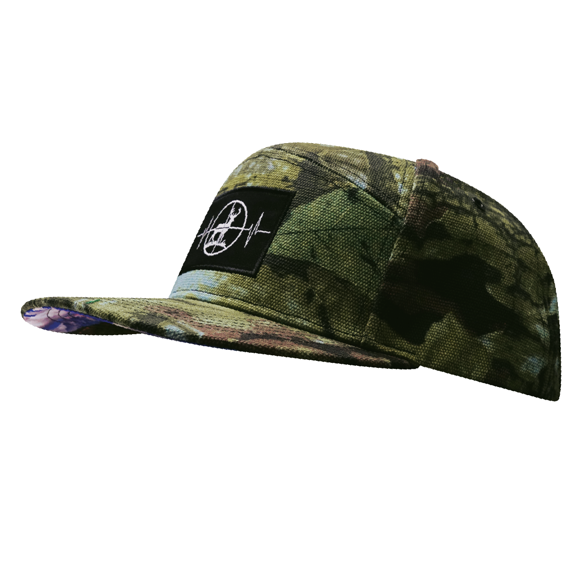 Hunting - 7 Panel - Green Tree Camo - Fabric Back (Unisex)