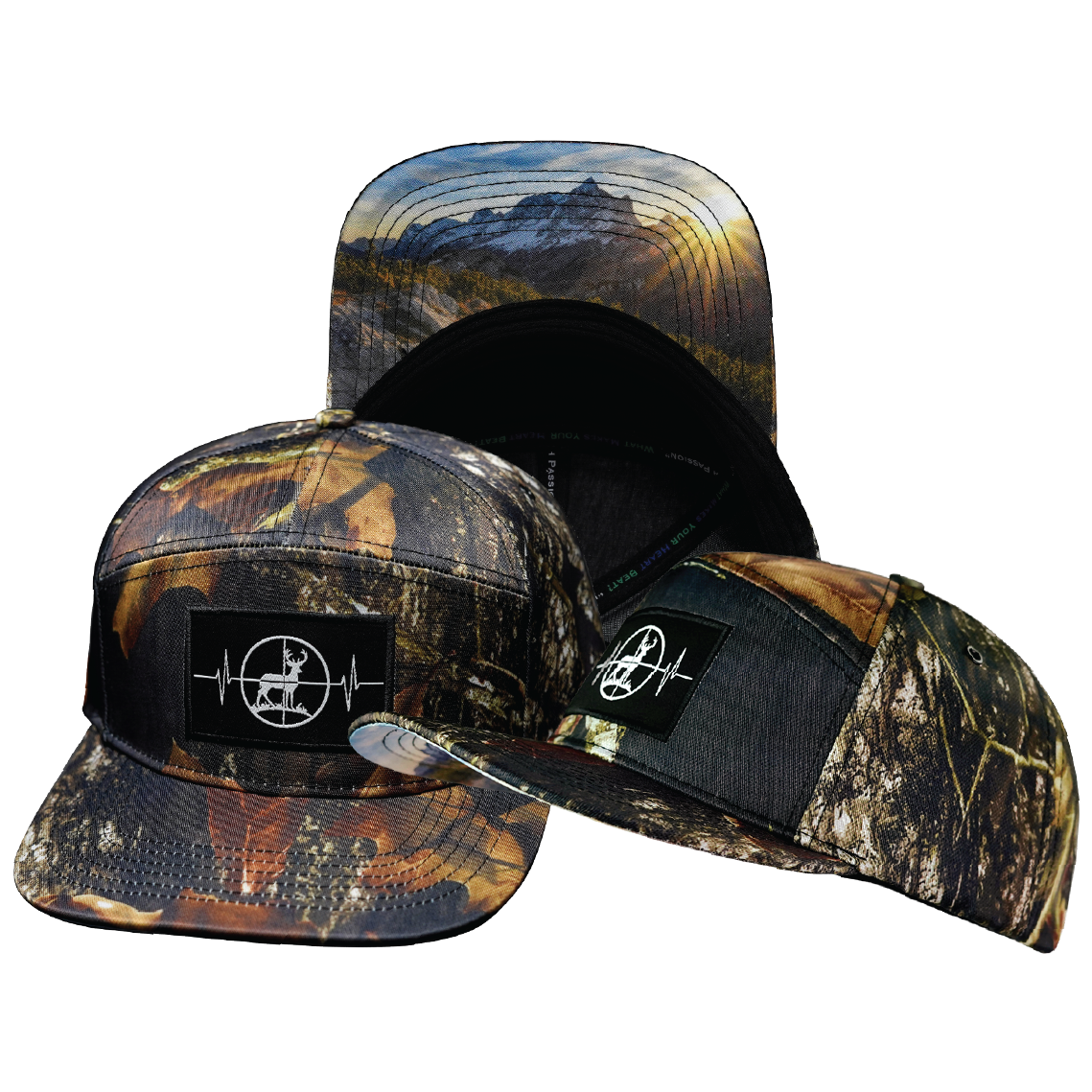 Hunting - 7 Panel - Fall Tree Camo - Fabric Back (Unisex)