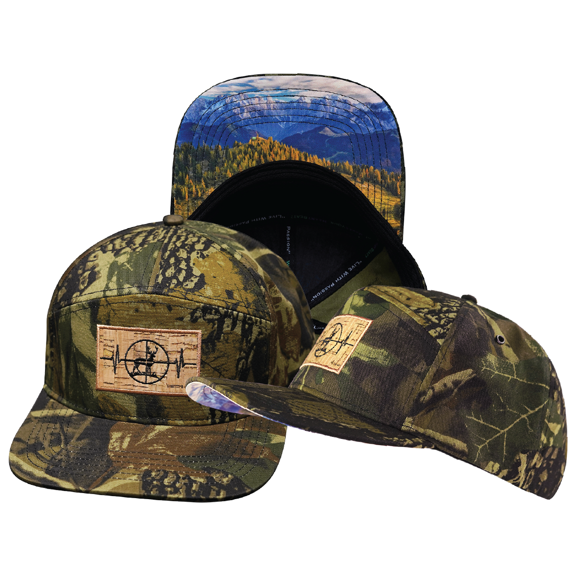 Hunting - 7 Panel - Rust Tree Camo - Fabric Back (Unisex)