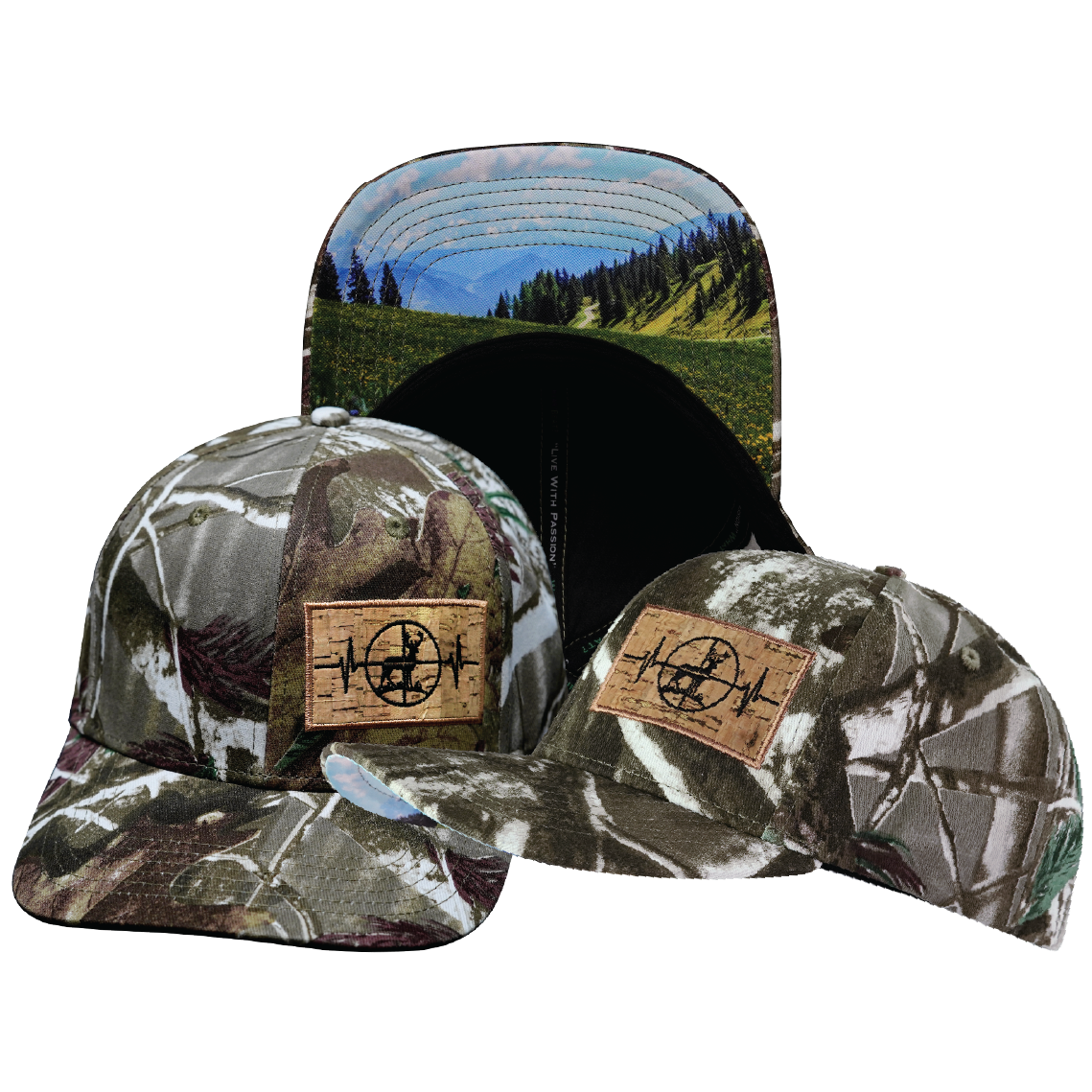 Hunting - 6 Panel - Light Moss Tree Camo - Fabric Back (Unisex)