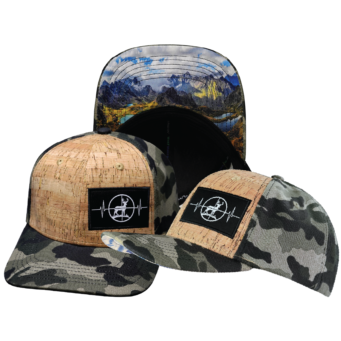 Hunting - 6 Panel - Cork - Tan Tree Camo - Fabric Back (Unisex)