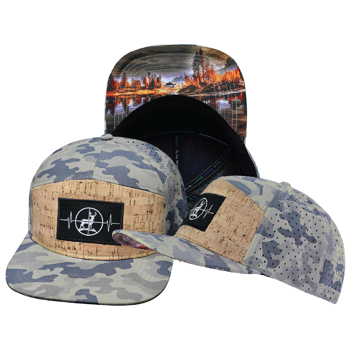 Hunting - 7 Panel - Cork - Soft Sand Camo - Laser Mesh (Unisex)