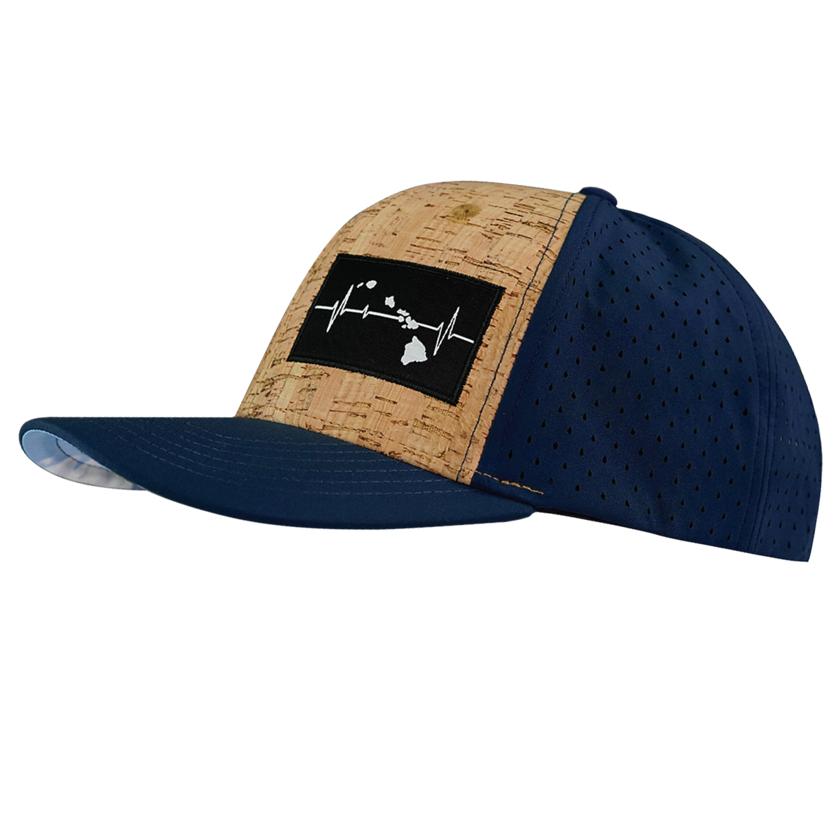 Hawaii - 6 Panel - Cork - Navy - Laser Mesh (Unisex)