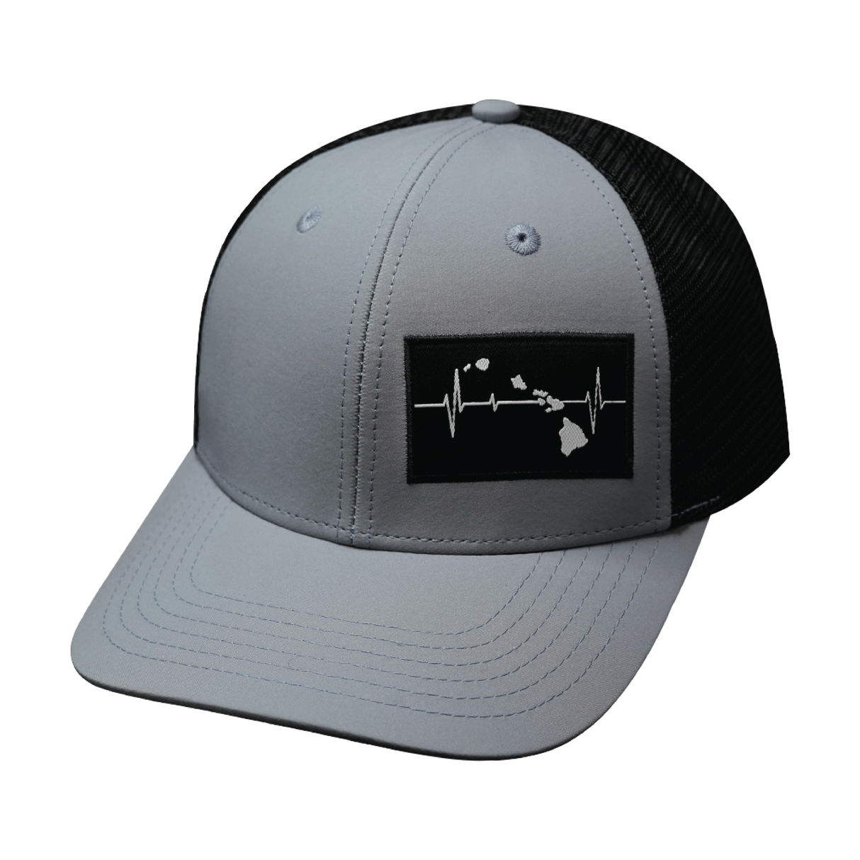 Hawaii - 6 Panel - Ice Blue / Black - Trucker Mesh (Unisex)