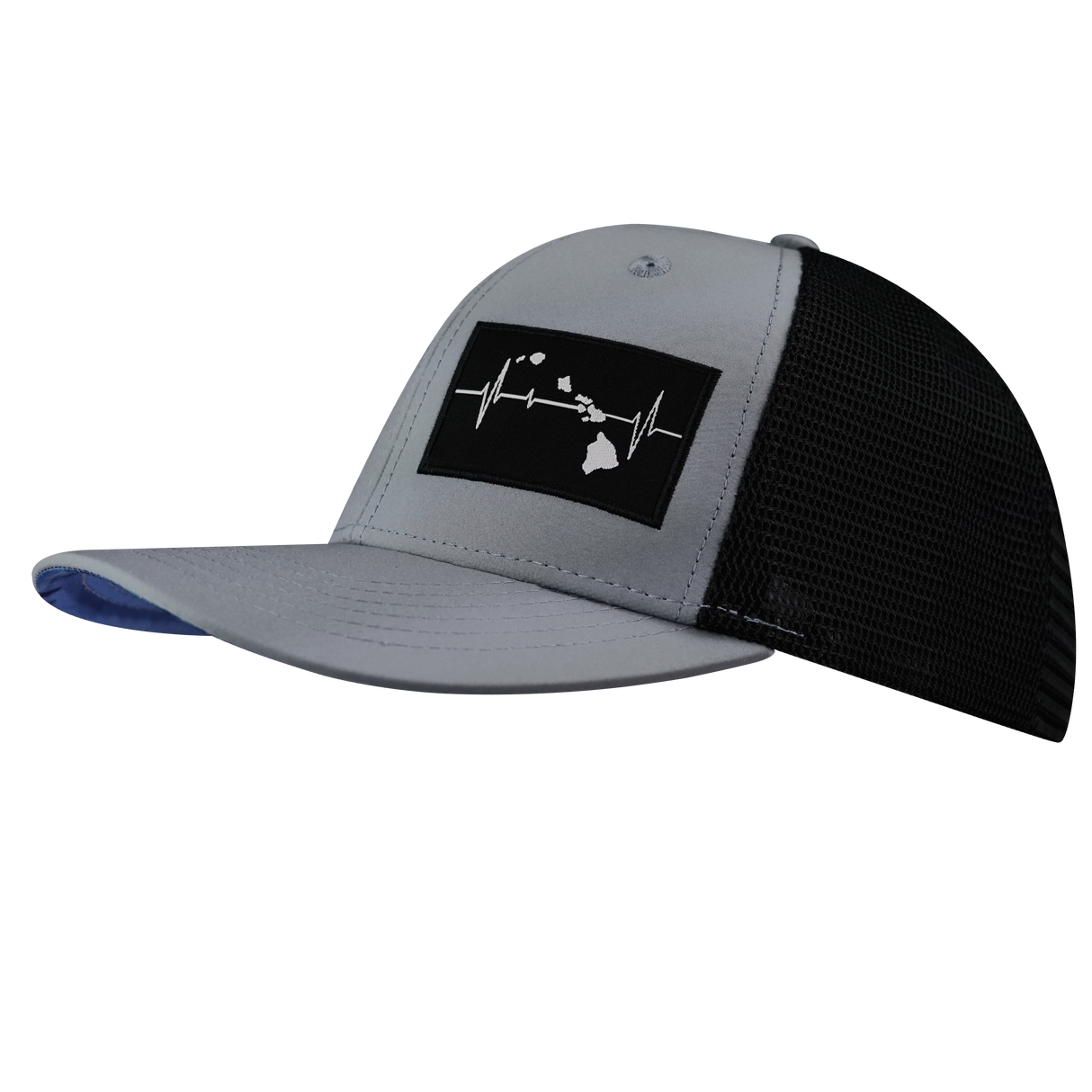 Hawaii - 6 Panel - Ice Blue / Black - Trucker Mesh (Unisex)