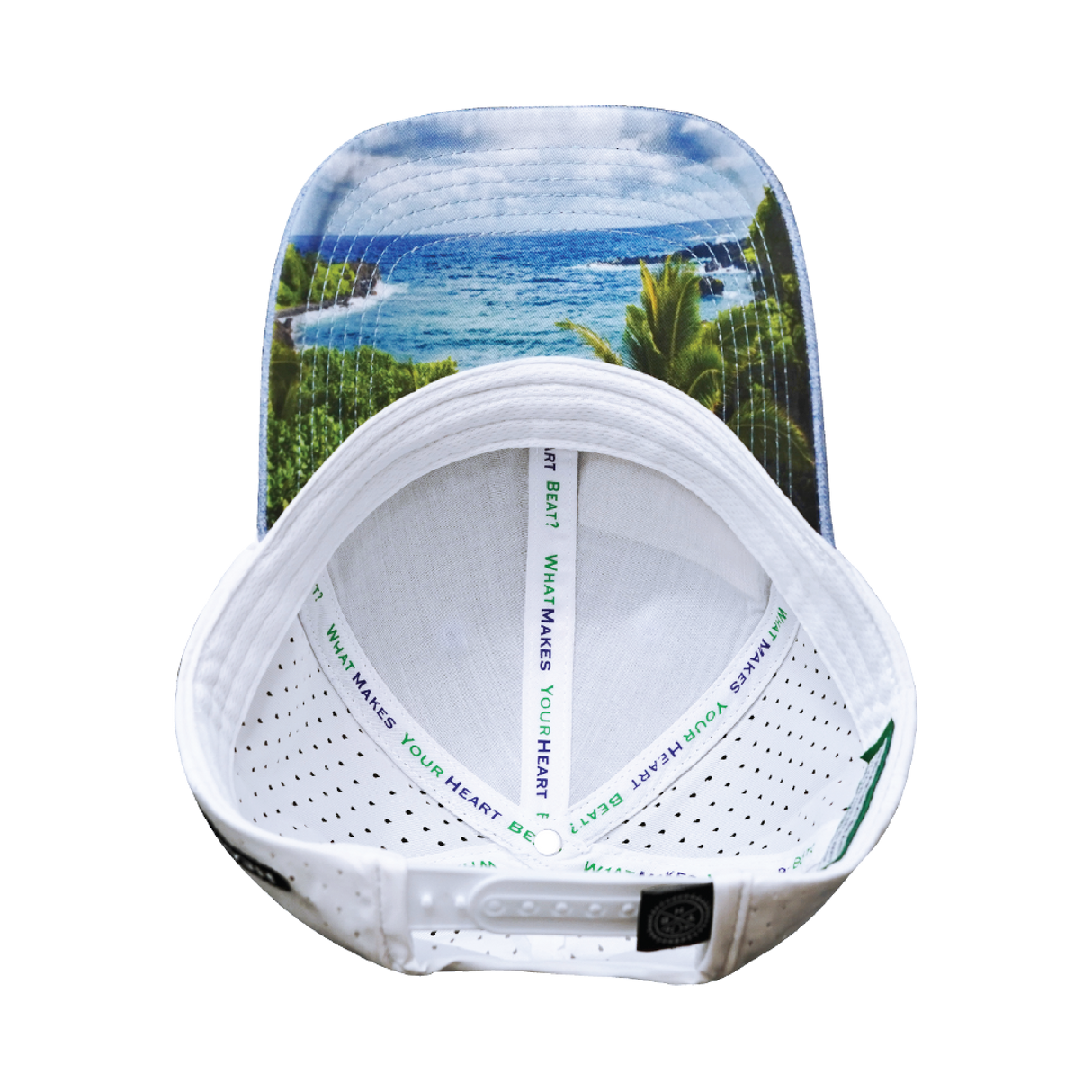 Hawaii - 6 Panel - Shallow Fit - Pony Tail - Light Blue / White - Laser Mesh (Unisex)