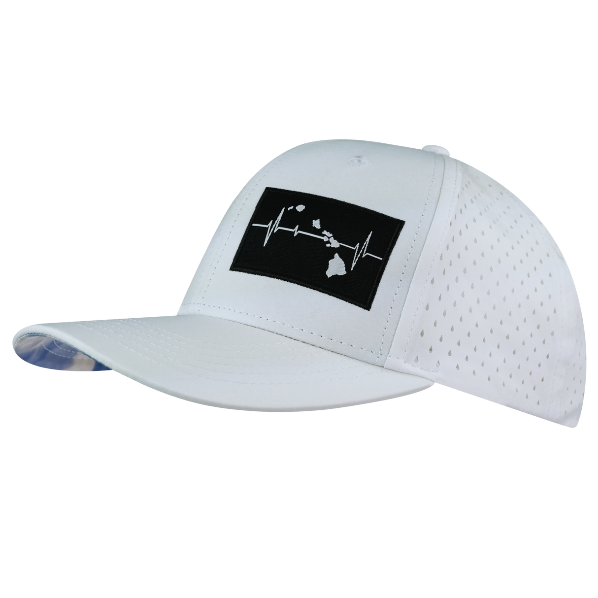 Hawaii - 6 Panel - White - Laser Mesh (Unisex)