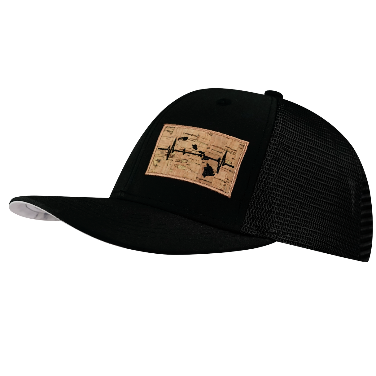Hawaii - 6 Panel - Black - Trucker Mesh (Unisex)