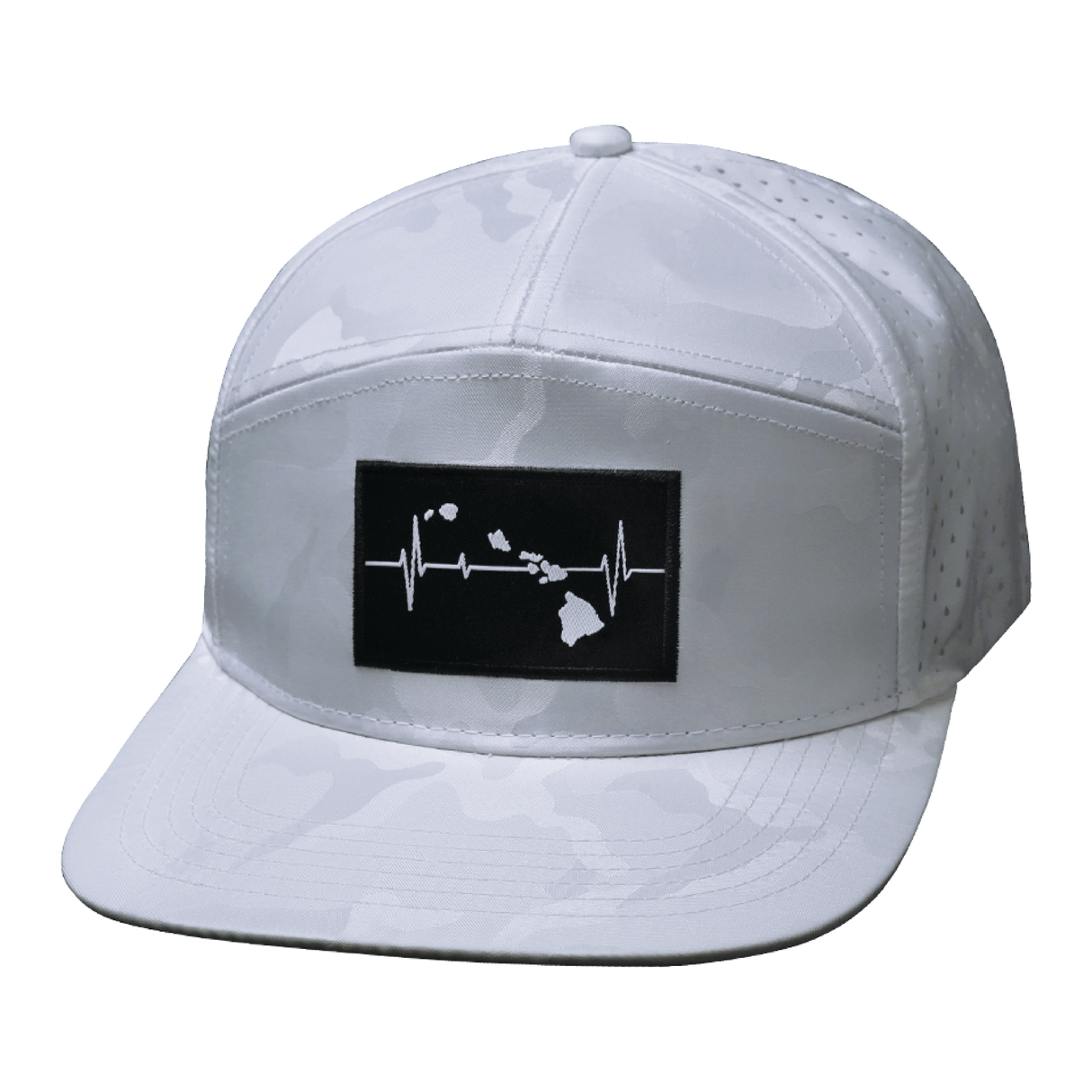 Hawaii - 7 Panel - White Camo - Laser Mesh (Unisex)
