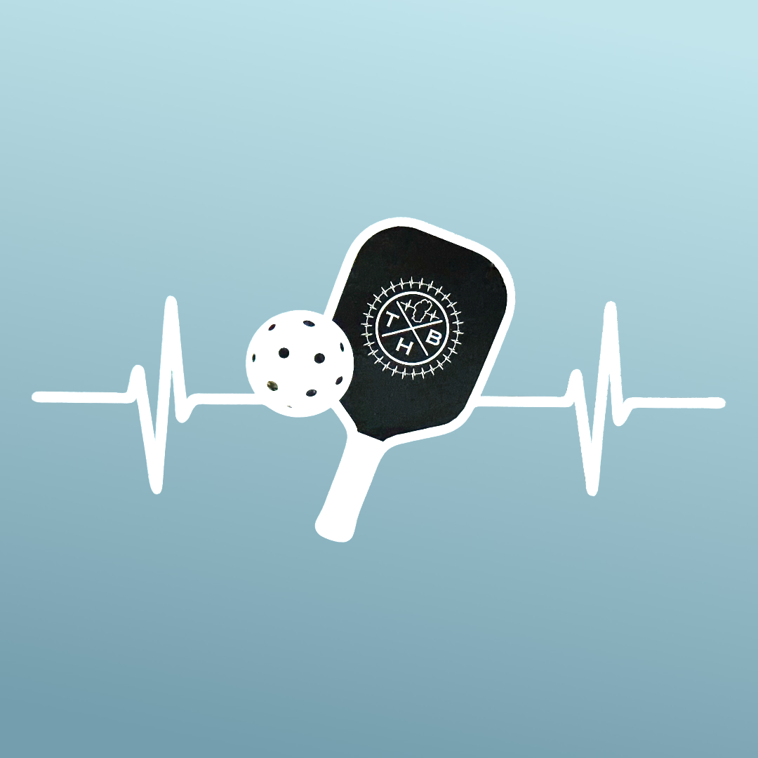 THB Pickleball - Sticker - Vinyl - White / Black