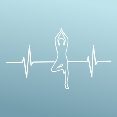 Yoga - Sticker - Vinyl - White