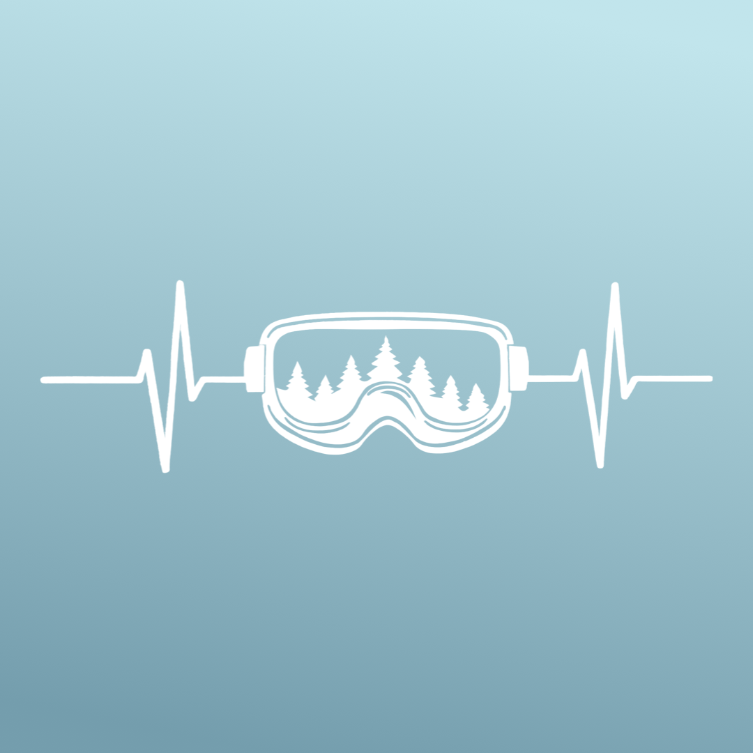 Snow Sports - Sticker - Vinyl - White