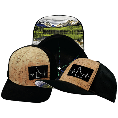 Idaho - 6 Panel - Cork - Black - Laser Mesh (Unisex)