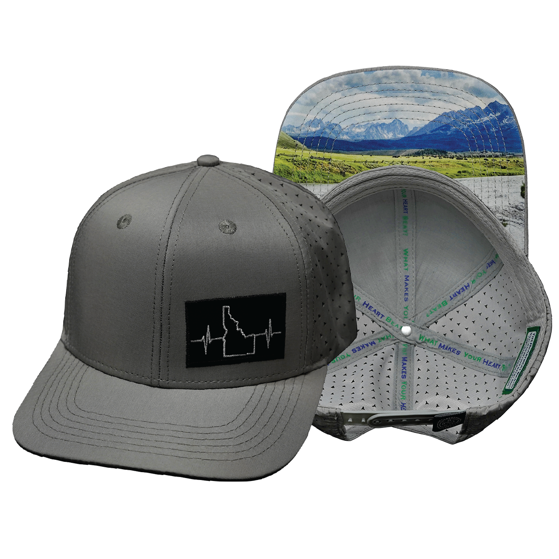 Idaho - 6 Panel - Gray - Laser Mesh (Unisex)
