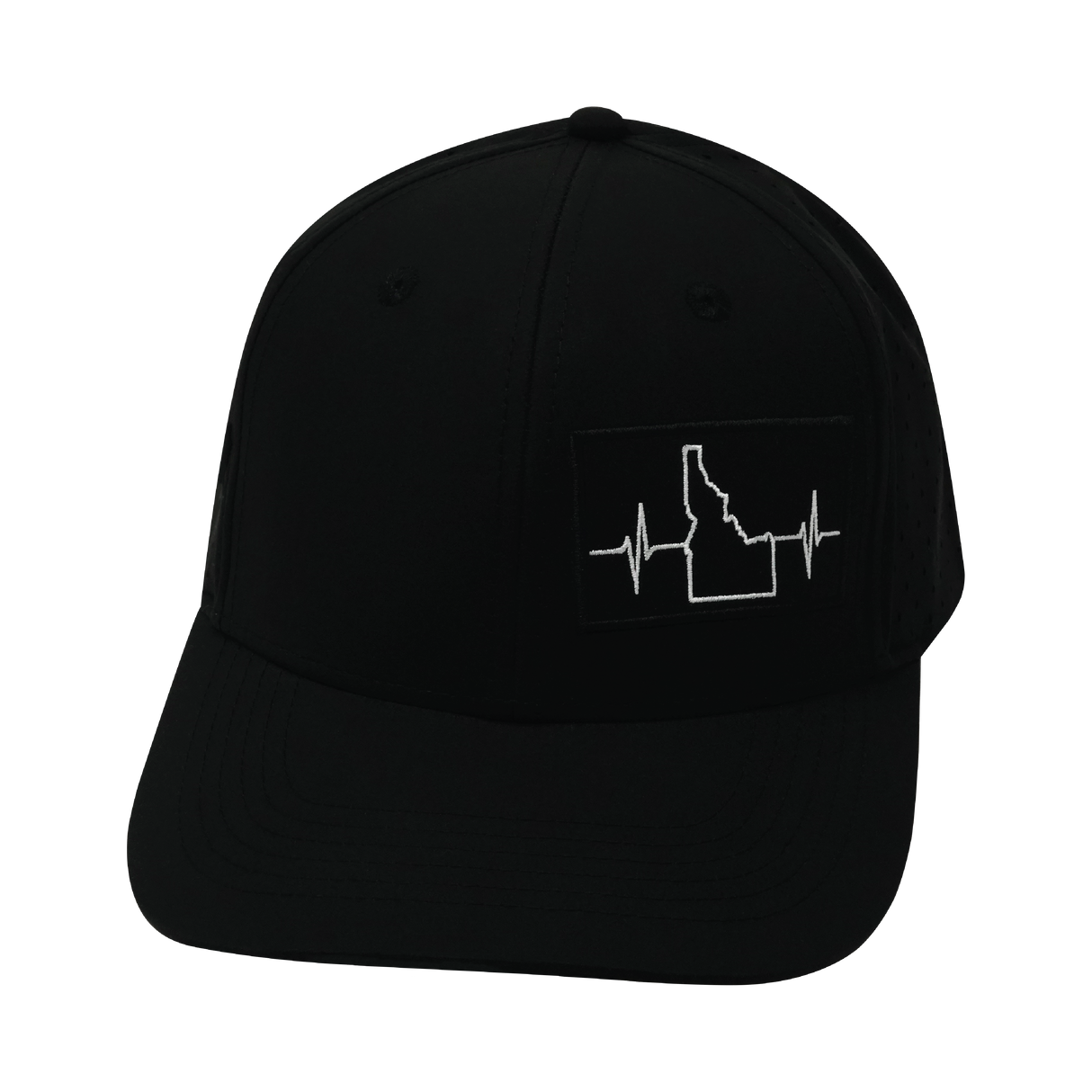 Idaho - 6 Panel - Black - Laser Mesh (Unisex)