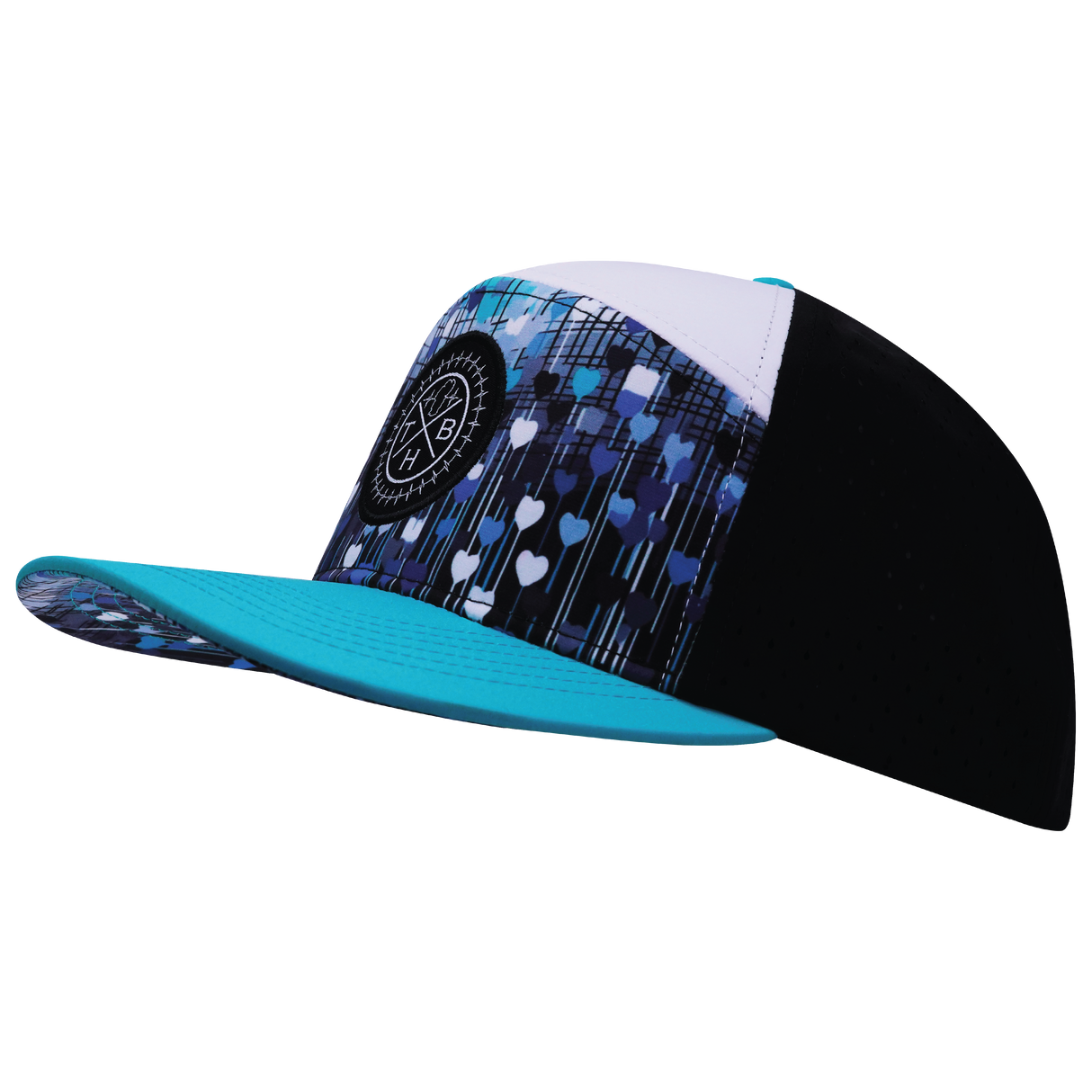 THB - 7 Panel - Love Rising - Neon Green Blue / White / Black - Laser Mesh (Unisex)