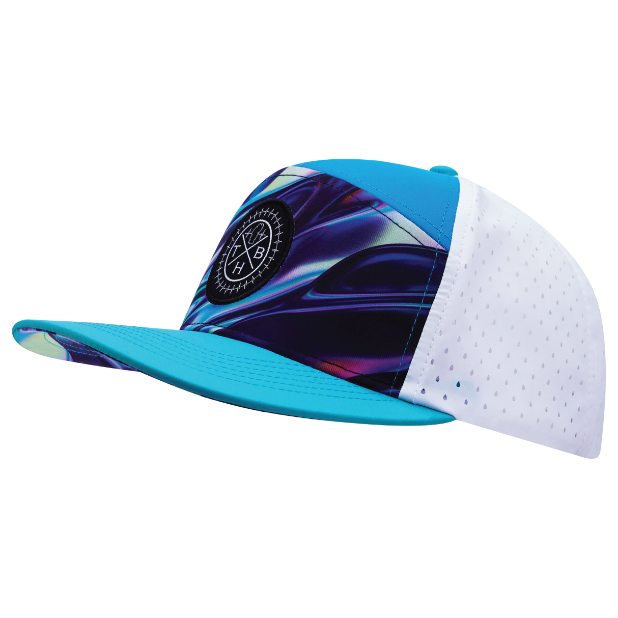 THB - 7 Panel - Molten Dream - Neon Green Blue / Neon Blue / White - Laser Mesh (Unisex)