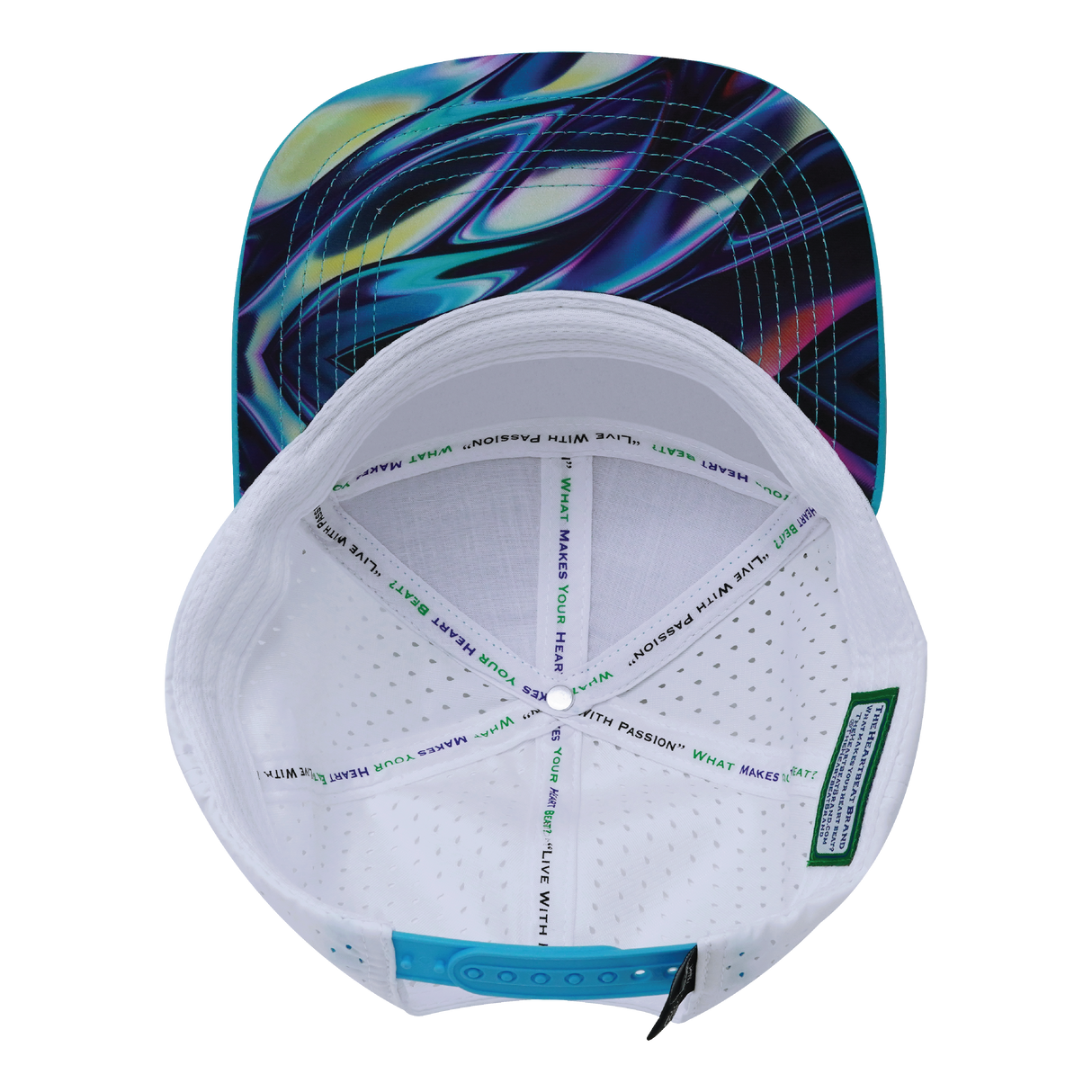 THB - 7 Panel - Molten Dream - Neon Green Blue / Neon Blue / White - Laser Mesh (Unisex)