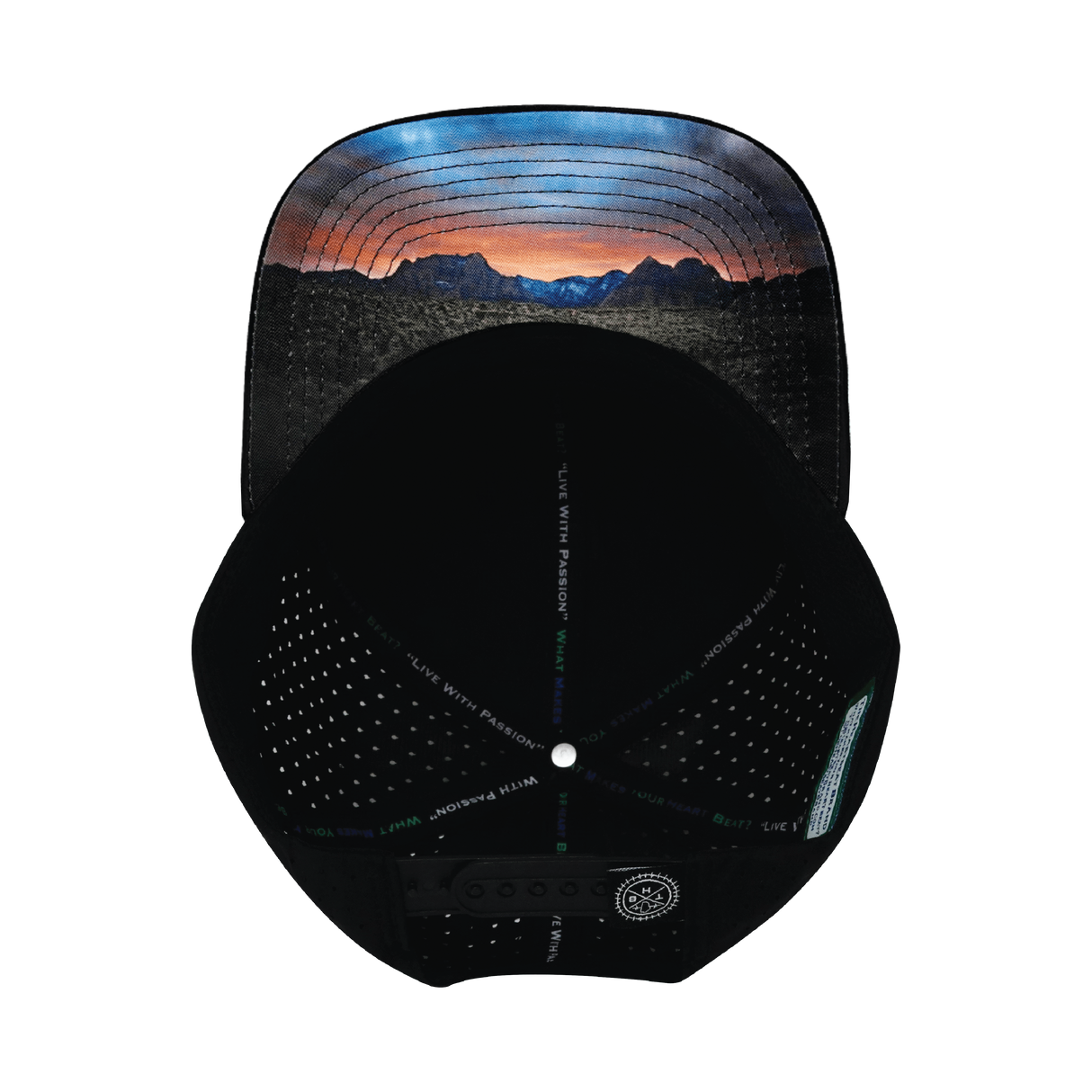 Nevada - 6 Panel - Black - Laser Mesh (Unisex)