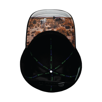 Nevada - 6 Panel - AirMesh - Athletic Fit - Black - Fabric Back (Unisex)