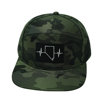Nevada - 7 Panel - Green Camo - Laser Mesh (Unisex)