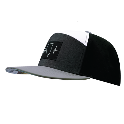 Nevada - 7 Panel - Gray / Charcoal / White / Black - Laser Mesh (Unisex)